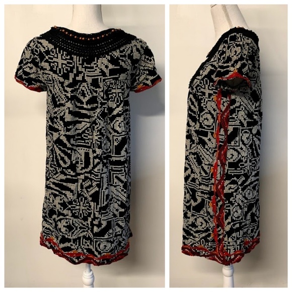 Floreat Anthro Southwest Embroidered Shift Dress - Picture 6 of 8